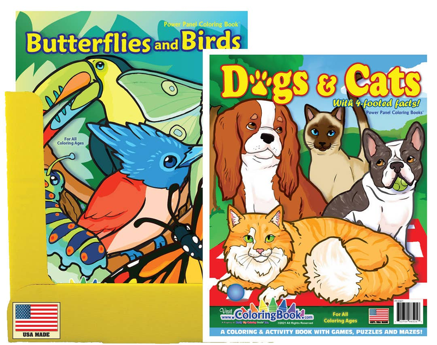 12 Birds 12 Dogs and Cats Coloring Books