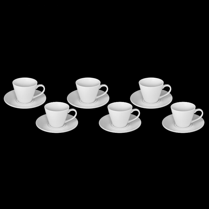 [ Set of 6 ] 6 FL OZ | 180 ML TEA CUP & SAUCER