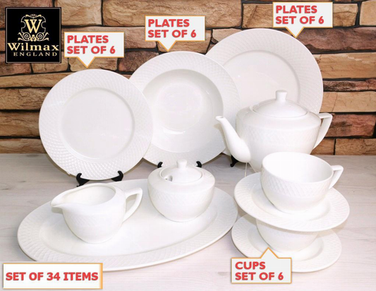 JULIA FINE DINNING 34 PIECE ENTERTAINING SET FOR 6