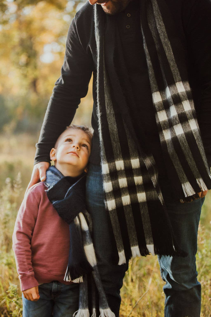 Uptown Navy Alpaca Scarf