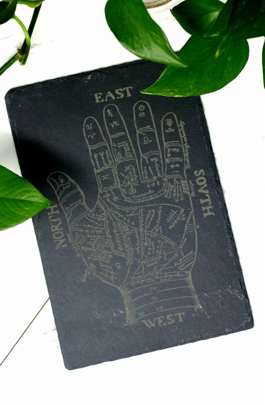 12" Slate Palmistry Engraved Trivet