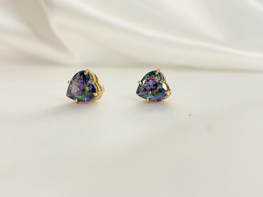 Rainbow Love 18K Gold Earrings