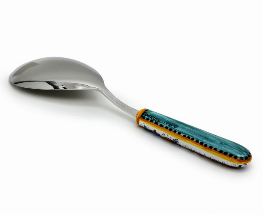 Serving 'Risotto' Spoon Ladle with 18/10 stainless steel cutlery.