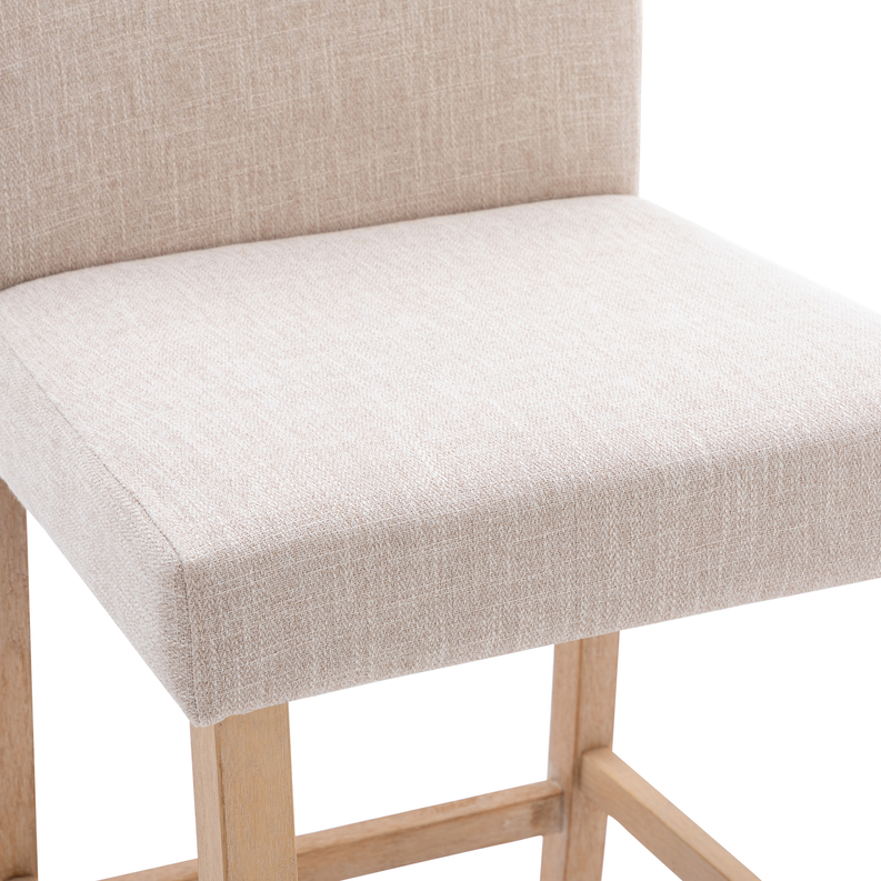 Bar Stools Soft Cushions with Solid Wood Legs