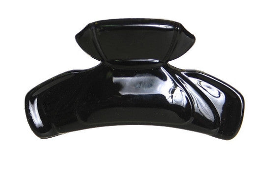 Straight Back Hair Claw Black