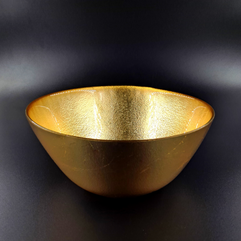 AURA 8" Gilded Glass Salad Bowl