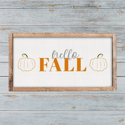 Hello Fall Sign Decor