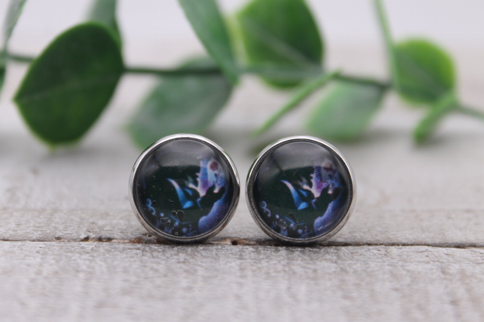 The Beast & Rose || Glass Stud Earrings || Hypoallergenic