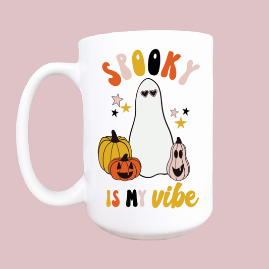 Spooky is my vibe ceramic coffee mug