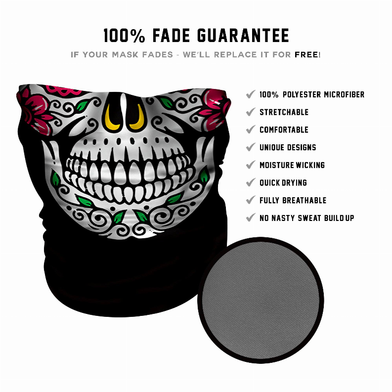 Sugar Skull Neck Gaiter