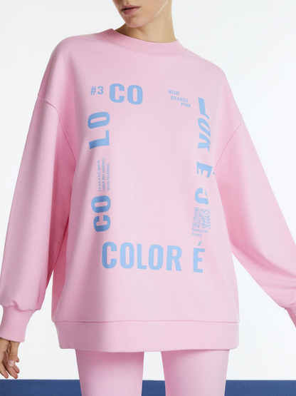 Text Oversized Sweatshirt