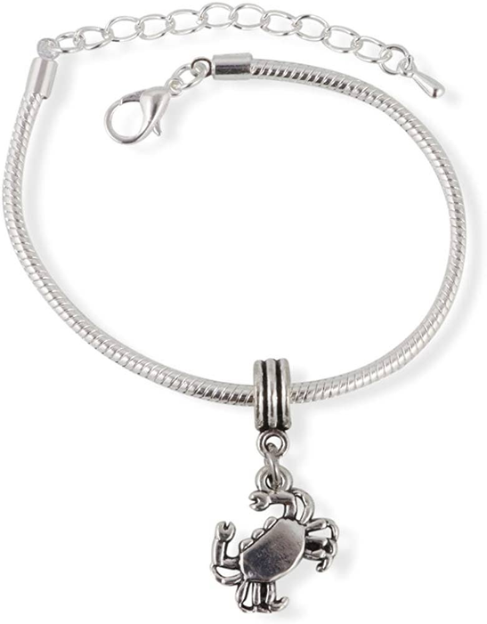 Crab Jewelry For Women | Stainless Steel Snake Chain Charm Bracelet