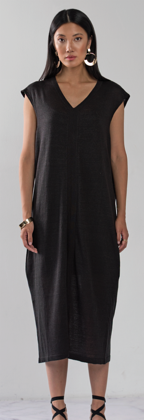 Stretch Linen Loose Dress