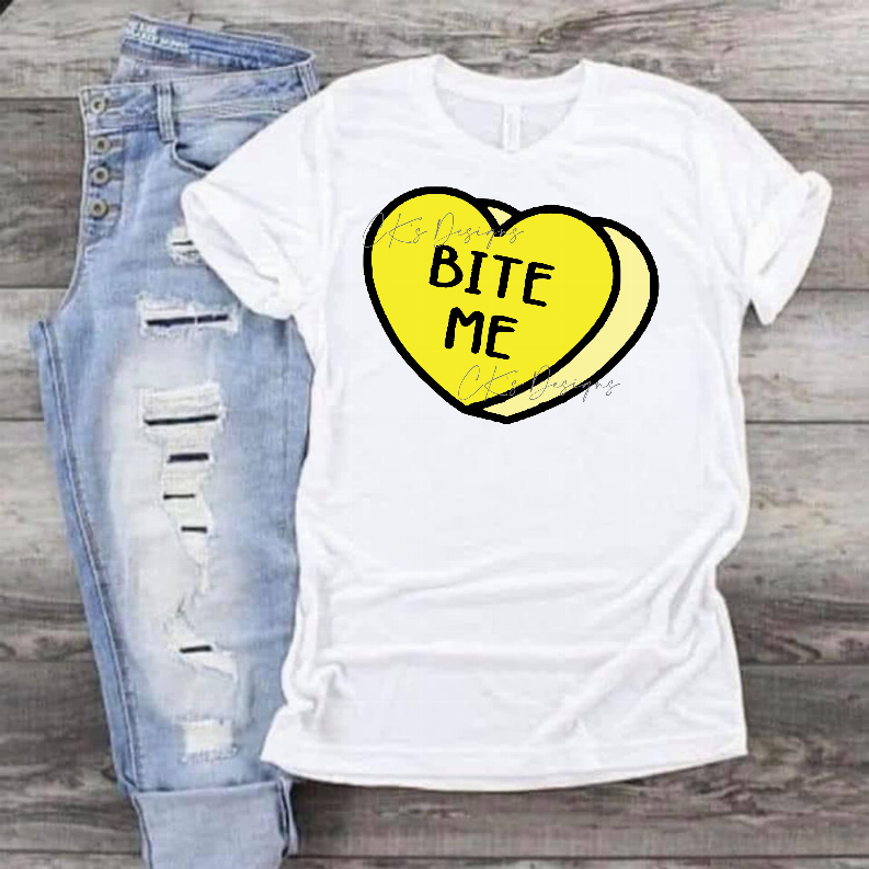 Bite Me Heart Shirt