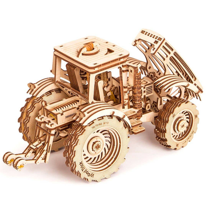 Wood Trick Tractor Wooden 3D Mechanical Model Kit