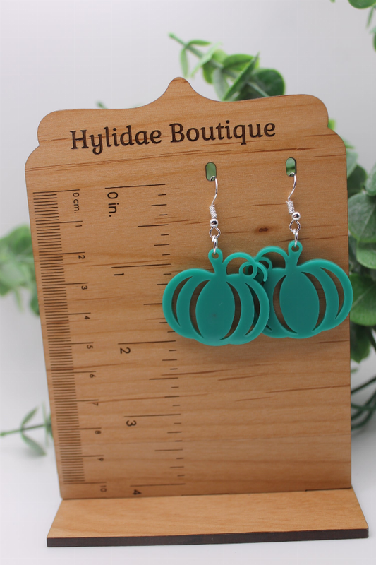 Teal Pumpkins Dangle Earrings