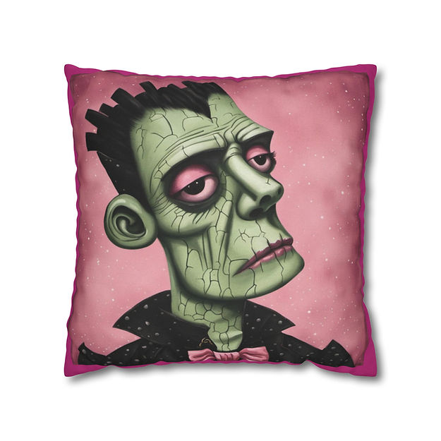 Whimsy Frankenstein Halloween Throw Pillow Covers by Fantasia Moon