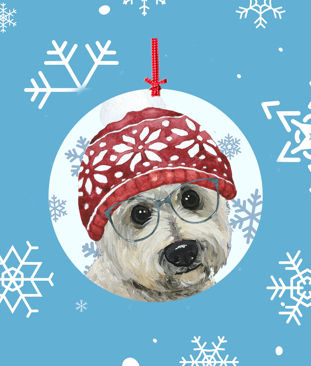 Westie -   Hippie Hound Studios Christmas Tree Ornament