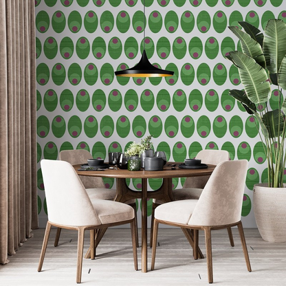 Olive You' Mid-Century Peel & Stick Wallpaper