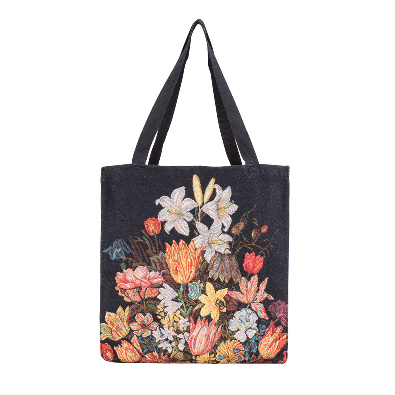 A Still Life Of Flowers In A Wan-Li Vase Foldable Gusset Bag