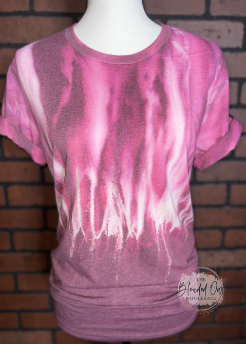 The Maroon Drip Bleached Blank Tee