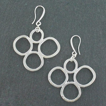 Bubble Earrings In Silver Plate