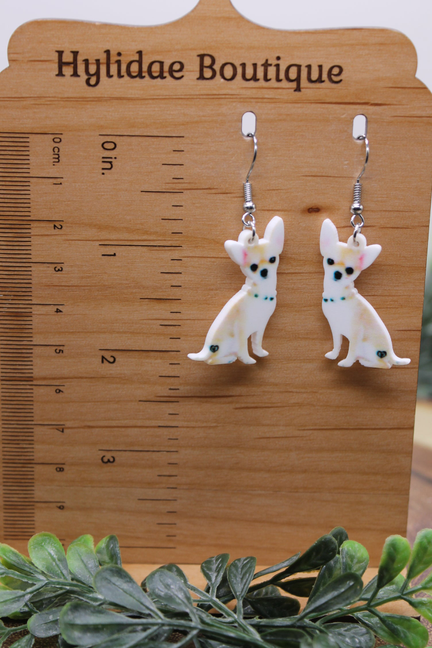 Chihuahua || Dangle Earrings || Hypoallergenic