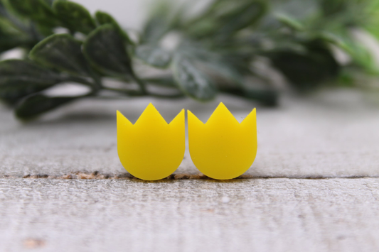 Yellow Tulips || Stud Earrings || Hypoallergenic