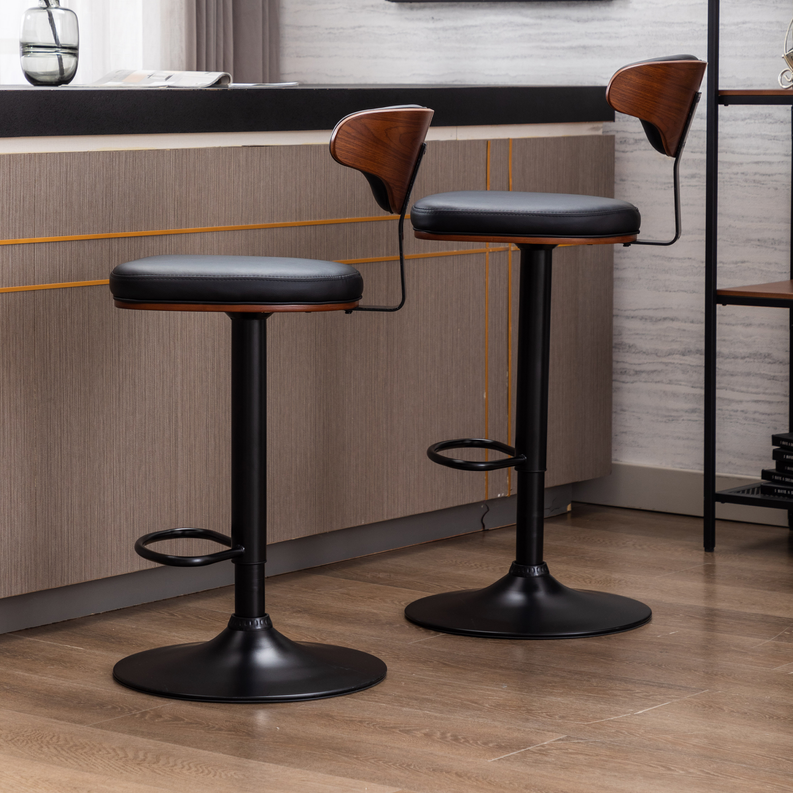 Bentwood /Adjustable Bar Stools