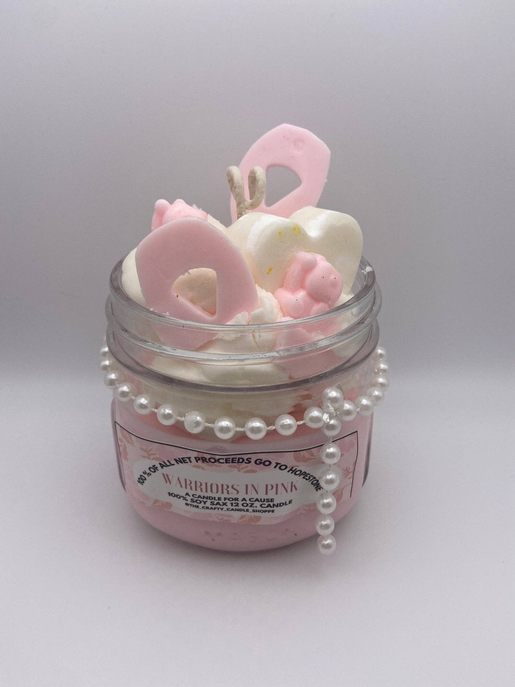 Breast Cancer Awareness Dessert Candle