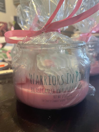 Breast Cancer Awareness Dessert Candle