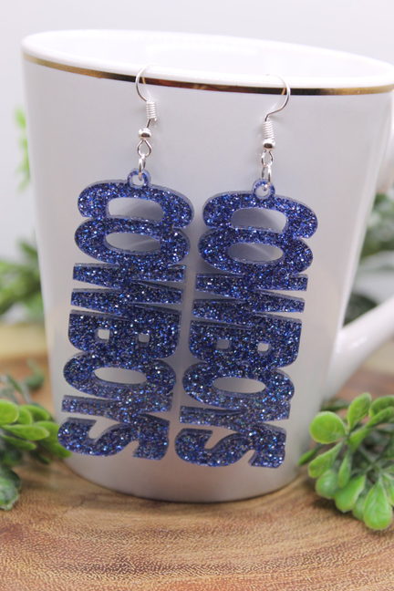 Cowboys Football - Glitter || Acrylic Dangle Earrings || Hypoallergenic