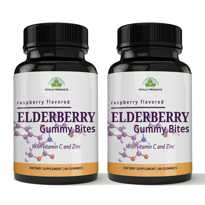 Black Elderberry Gummies Immune Booster with Vitamin C and Zinc (2 bottles)