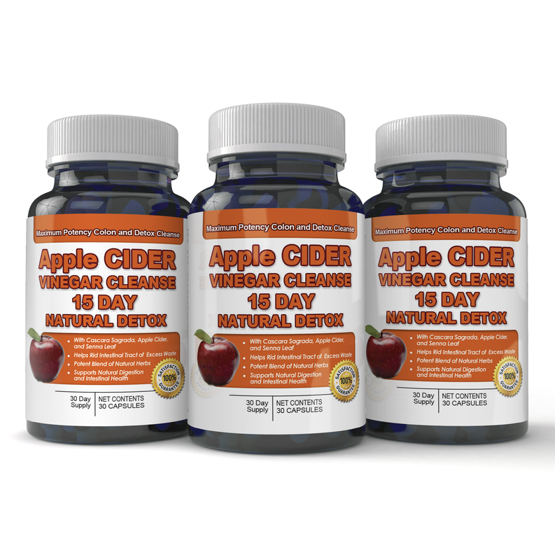 Apple Cider Vinegar Cleanse Natural Detox and Weight Loss (30 Capsules)