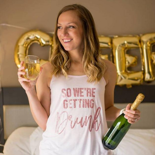 We're Getting Drunk Bridal Tank Top