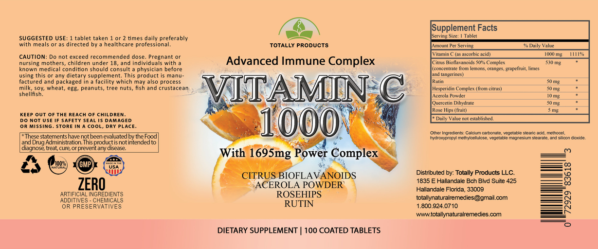 Vitamin C - 1695mg Power Complex (100 tablets)