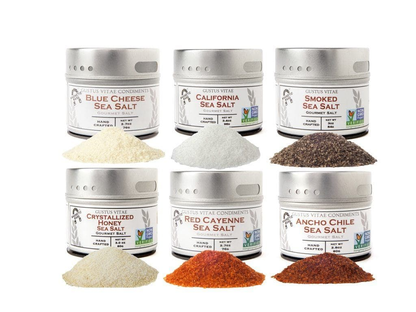 Celebration Sea Salt | All American Salts For Summer | 6 Magnetic Tins | Gustus Vitae