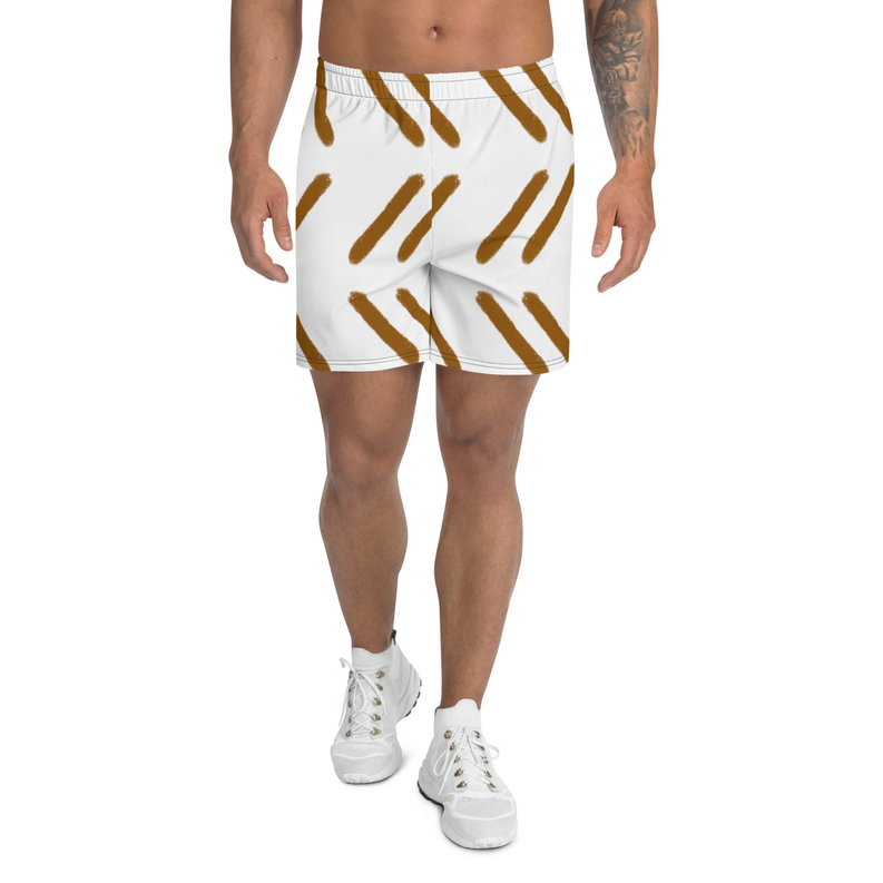 Brown Pattern Print Men's Shorts