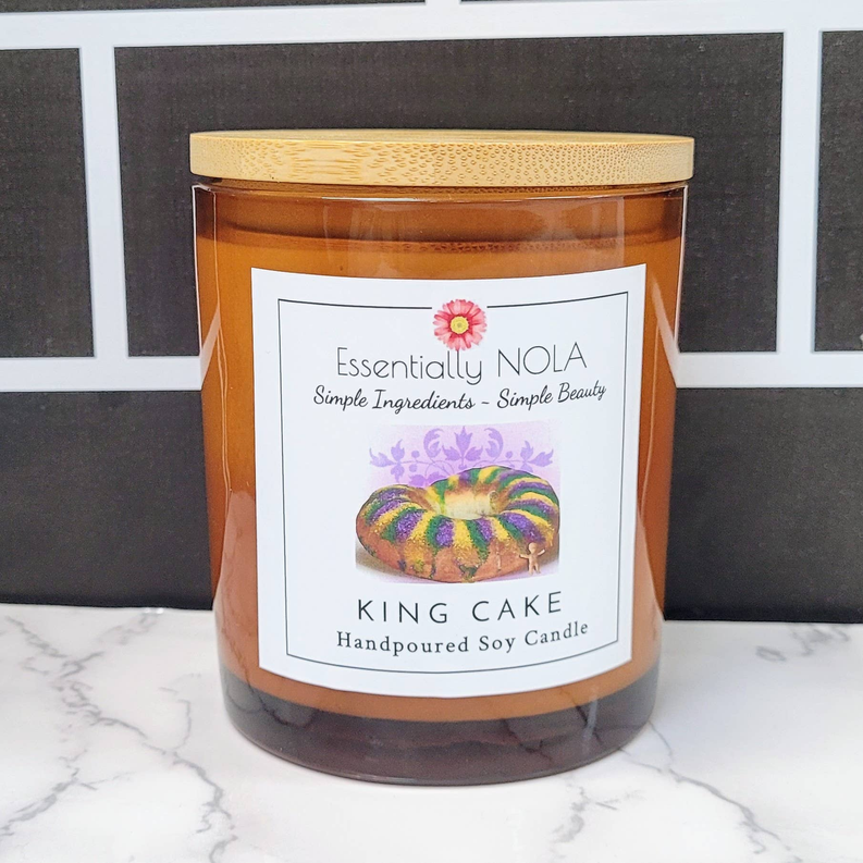 Soy Candle  Bakery Scent - King Cake ( Cinnamon Roll )