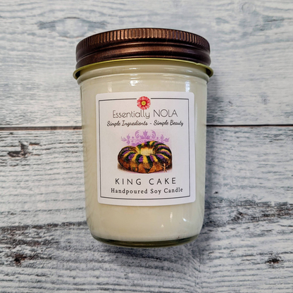 Soy Candle  Bakery Scent - King Cake ( Cinnamon Roll )