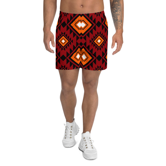 Brown African Print Men's Shorts