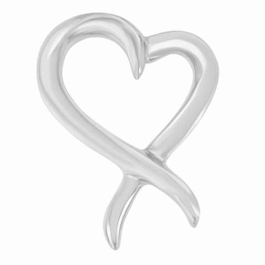 Sterling Silver Heart-Shaped Pendant Necklace