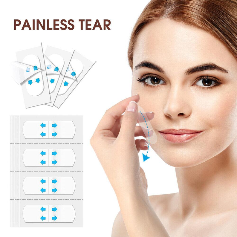 80Pcs Face Lifting Sticker Invisible Tape Firming Chin Fade Fine Lines V-shaped