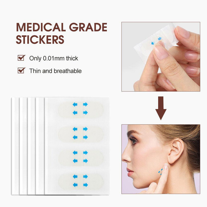 80Pcs Face Lifting Sticker Invisible Tape Firming Chin Fade Fine Lines V-shaped