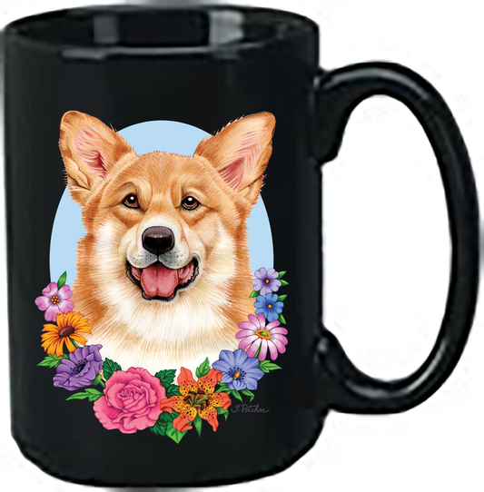 Corgi Pembroke Welsh T/W - Best of Breed Ceramic 15oz Coffee Black Mug