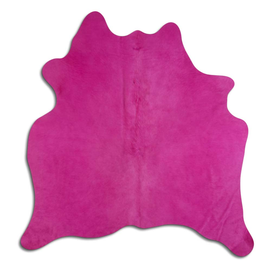 DYED HAIR ON COWHIDE DYED HOT PINK