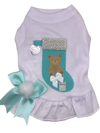 Sniffany Bear Stocking Dress- Dog Dress