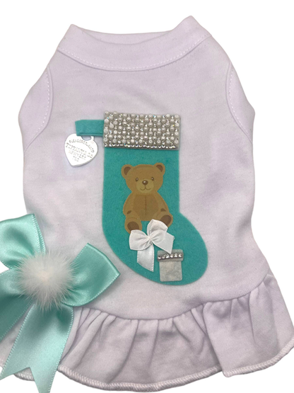 Sniffany Bear Stocking Dress- Dog Dress