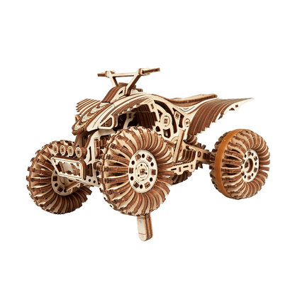 Wood Trick Cross Quad Bike Wooden 3D Mechanical Model Kit