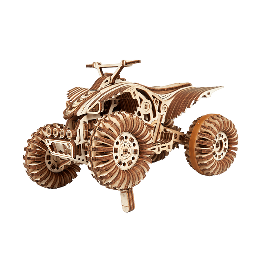 Wood Trick Cross Quad Bike Wooden 3D Mechanical Model Kit